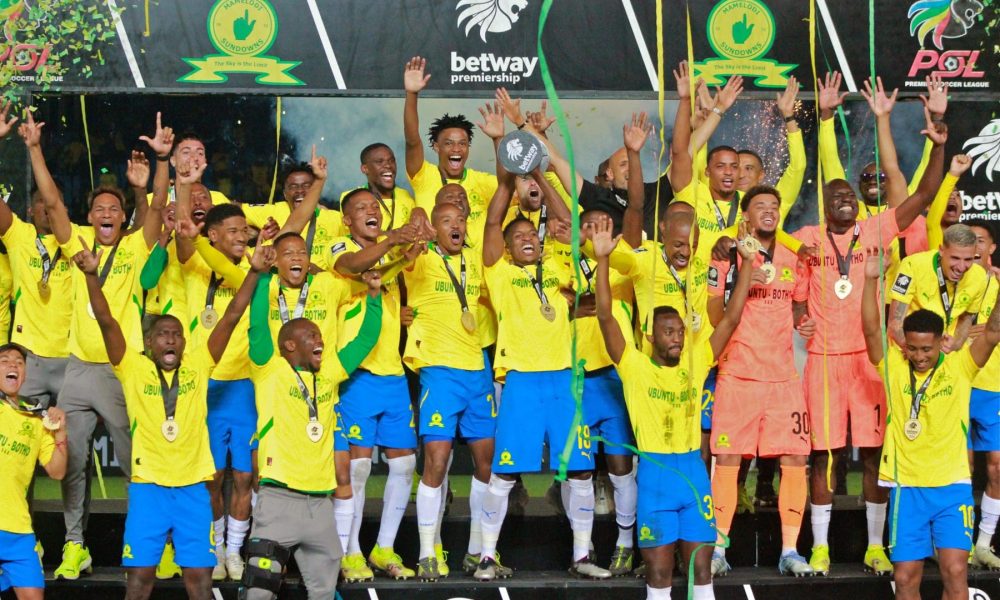 Mamelodi Sundowns players celebration