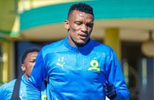 Mamelodi Sundowns defender Mothobi Mvala at training