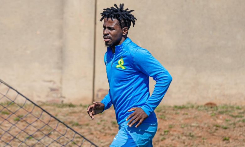Mamelodi Sundowns left-back Terrence Mashego at training