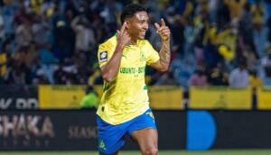 Mamelodi Sundowns star Lucas Ribeiro Costa celebrating