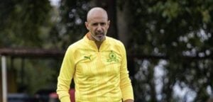 Mamelodi Sundowns coach Miguel Cardoso during a training session