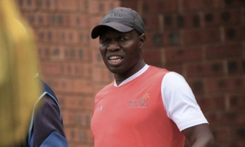 Mpho Maleka walking into the training pitch