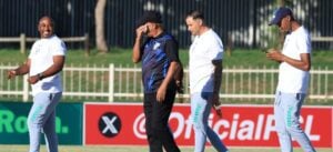 Owen Da Gama with his technical team