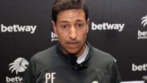 Former AmaZulu FC coach Pablo Franco Martin speaking with media