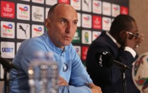 Pyramids FC coach Krunoslav Jurčić addressing the media