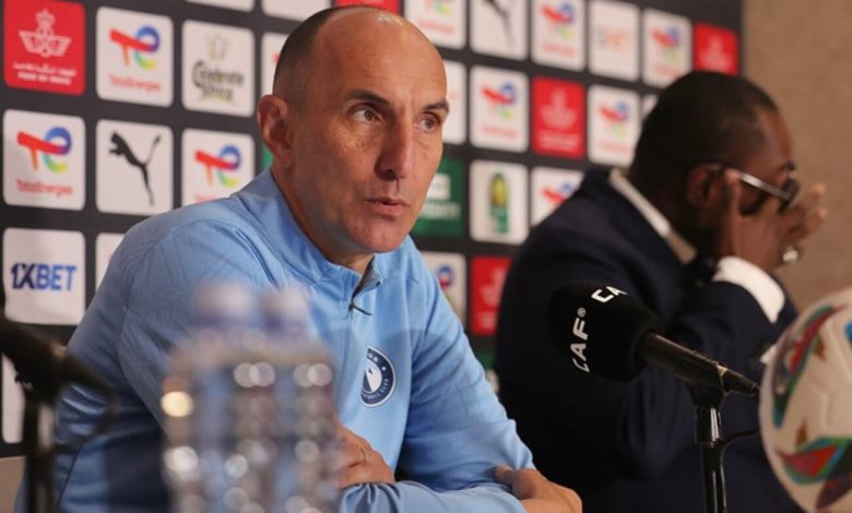 Pyramids FC coach Krunoslav Jurčić addressing the media