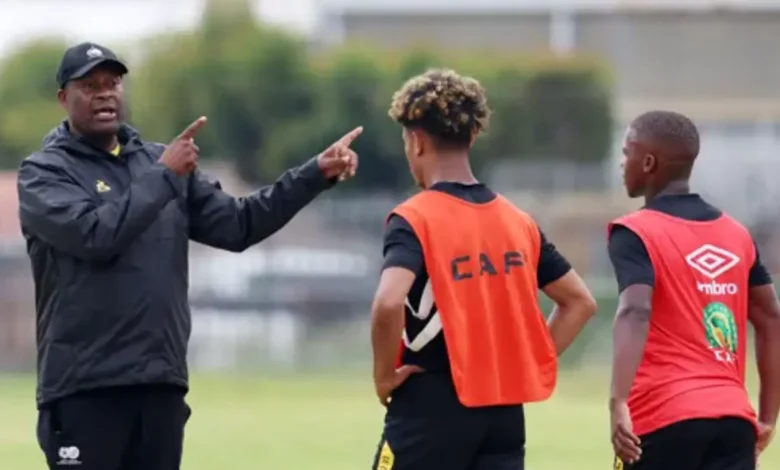 Amajita head coach Raymond Mdaka during a training session