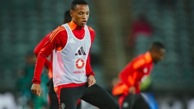 Relebohile Mofokeng before a game