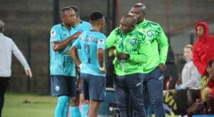 Richards Bay FC coaches Ronnie Gabriel, Papi Zothwane and Siboniso Gumede