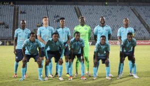 Richards Bay FC players taking a team picture ahead of the game
