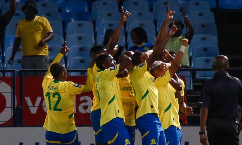 Mamelodi Sundowns players in celebratory mood