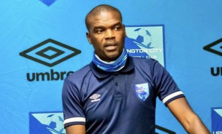Coach Thulani Nkosi during his stint at Upington City FC