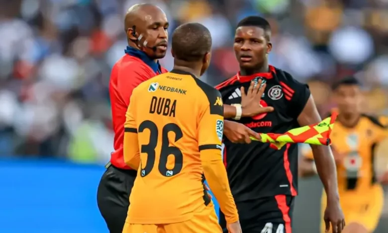 Wandile Duba and Mbekezeli Mbokazi in Soweto Derby Nedbank Cup final fight