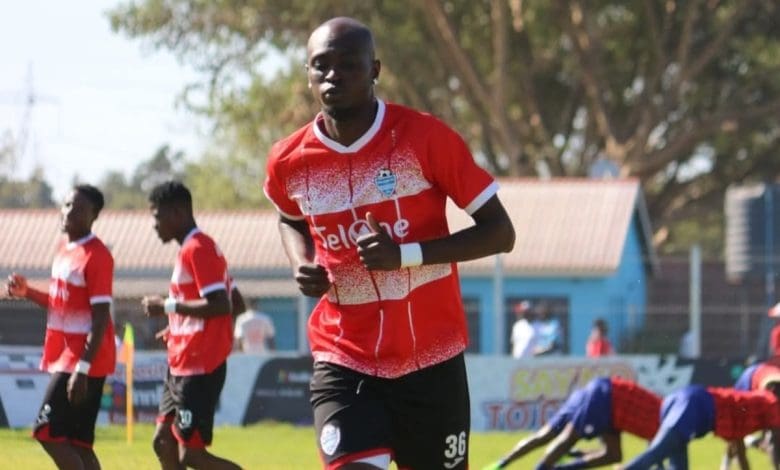 Washington Navaya of TelOne FC ahead of a match