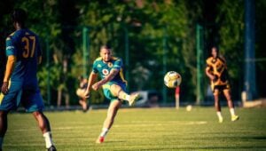 Yusuf Maart during Kaizer Chiefs' training session