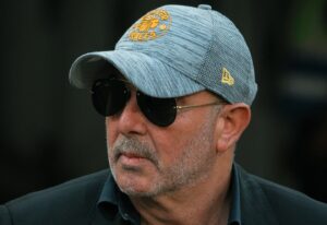 Kaizer Chiefs coach Nasreddine Nabi walking before a game