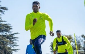 midfielder Bathusi Aubaas at training