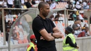Former Marumo Gallants coach Abdeslam Ouaddou on the touchline