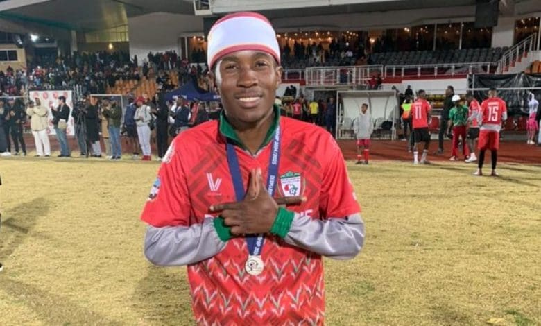 SA-born winger Aichel Calane in Young African FC colours