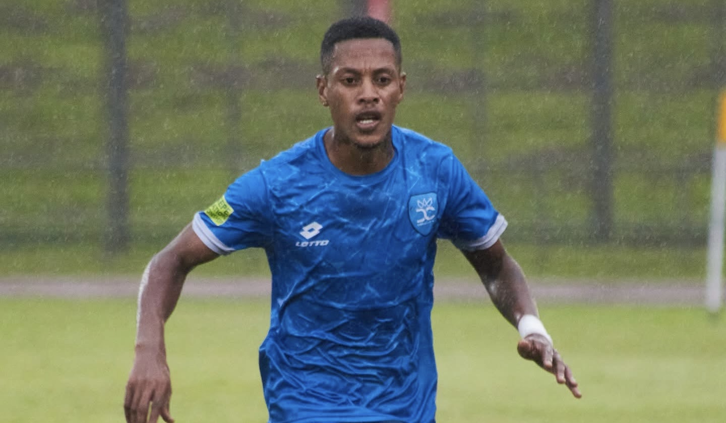 Durban City FC midfielder Athini Jodwana in action during Motsepe Foundation Championship match 
