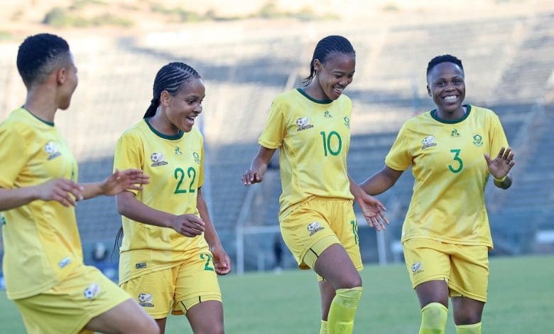 Banyana Banyana players in celebratory mood