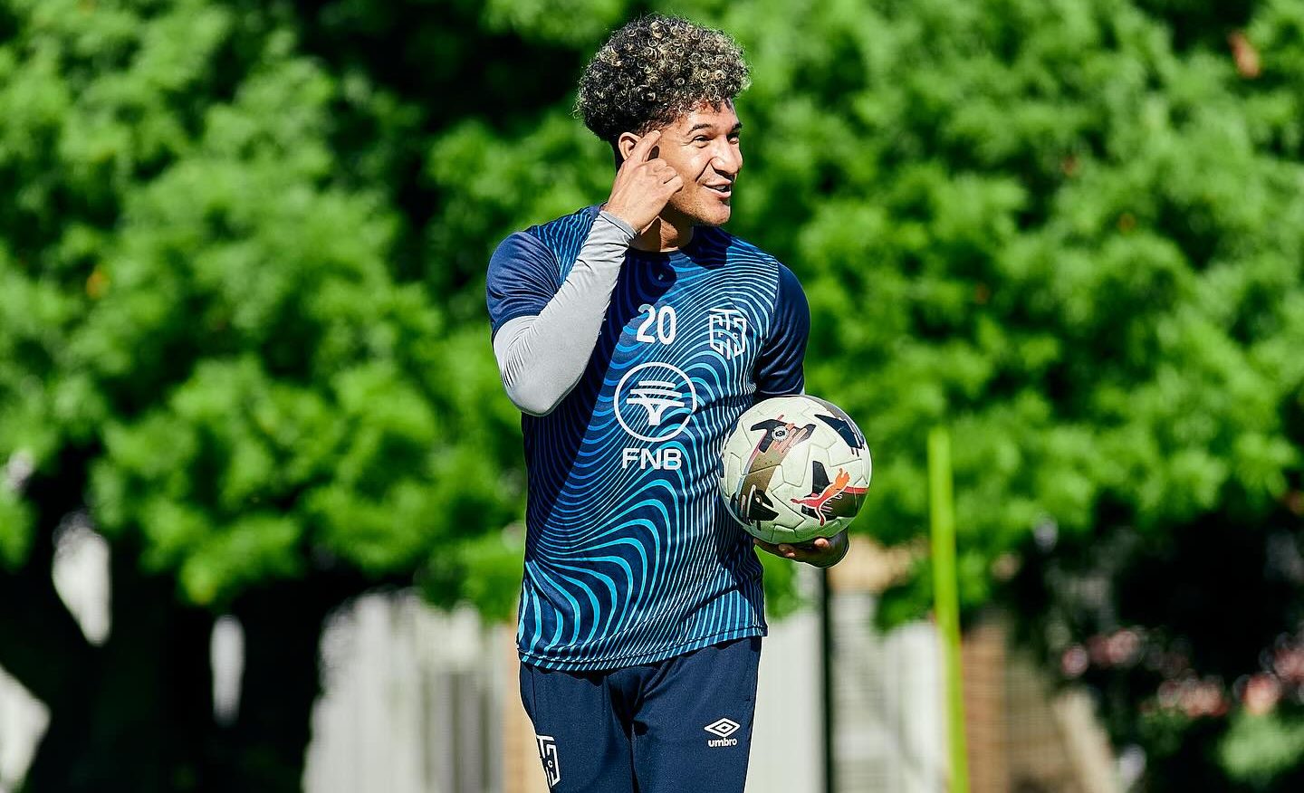 Darwin Gonzalez at Cape Town City FC training 