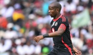 Nkosinathi Sibisi in action Orlando Pirates