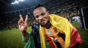 Edmilson Dove after lifting the Nedbank Cup