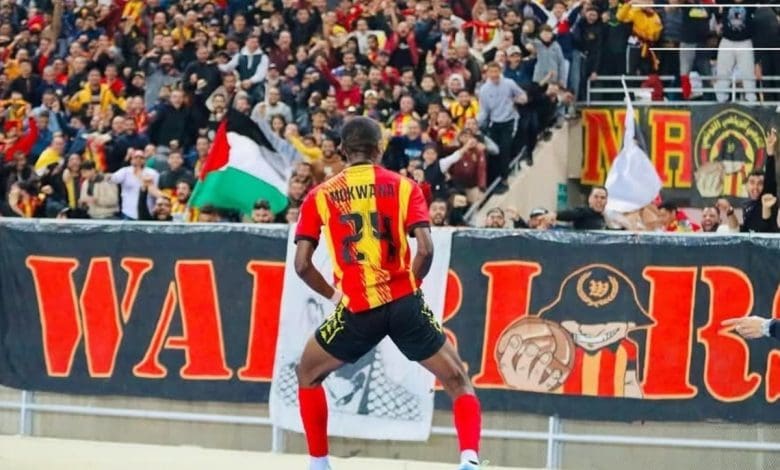 Bafana Bafana forward Elias Mokwana in Esperance Tunis colors