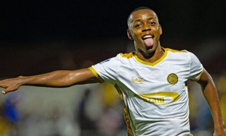 Feisal Salum in celebratory mood after scoring for Azam FC