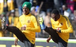 Given Thibedi with Khama Billiat at Kaizer Chiefs