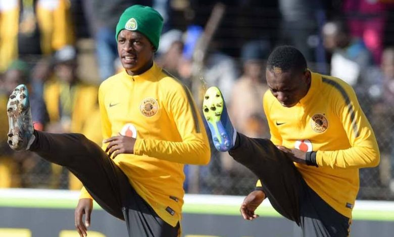 Given Thibedi with Khama Billiat at Kaizer Chiefs