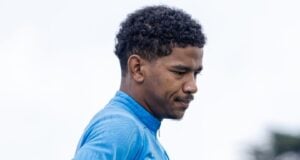 Mamelodi Sundowns midfielder Jayden Adams during a training session