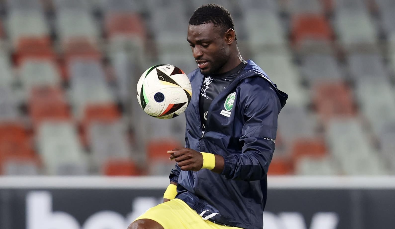 Former AmaZulu FC striker Junior Dion during the warm-up session 