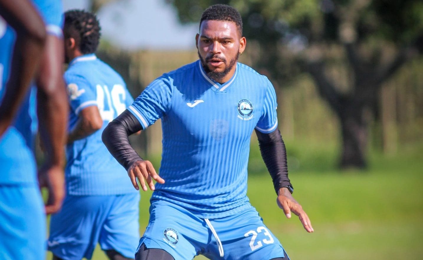 Justice Figuareido of Richards Bay FC at training