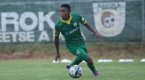 Kabelo Kgositsile in action for Baroka FC in the Motsepe Foundation Championship.