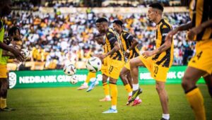 Kaizer Chiefs players warm up