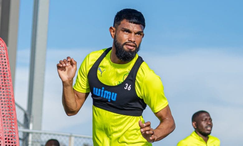 Mamelodi Sundowns defender Keanu Cupido during a training session