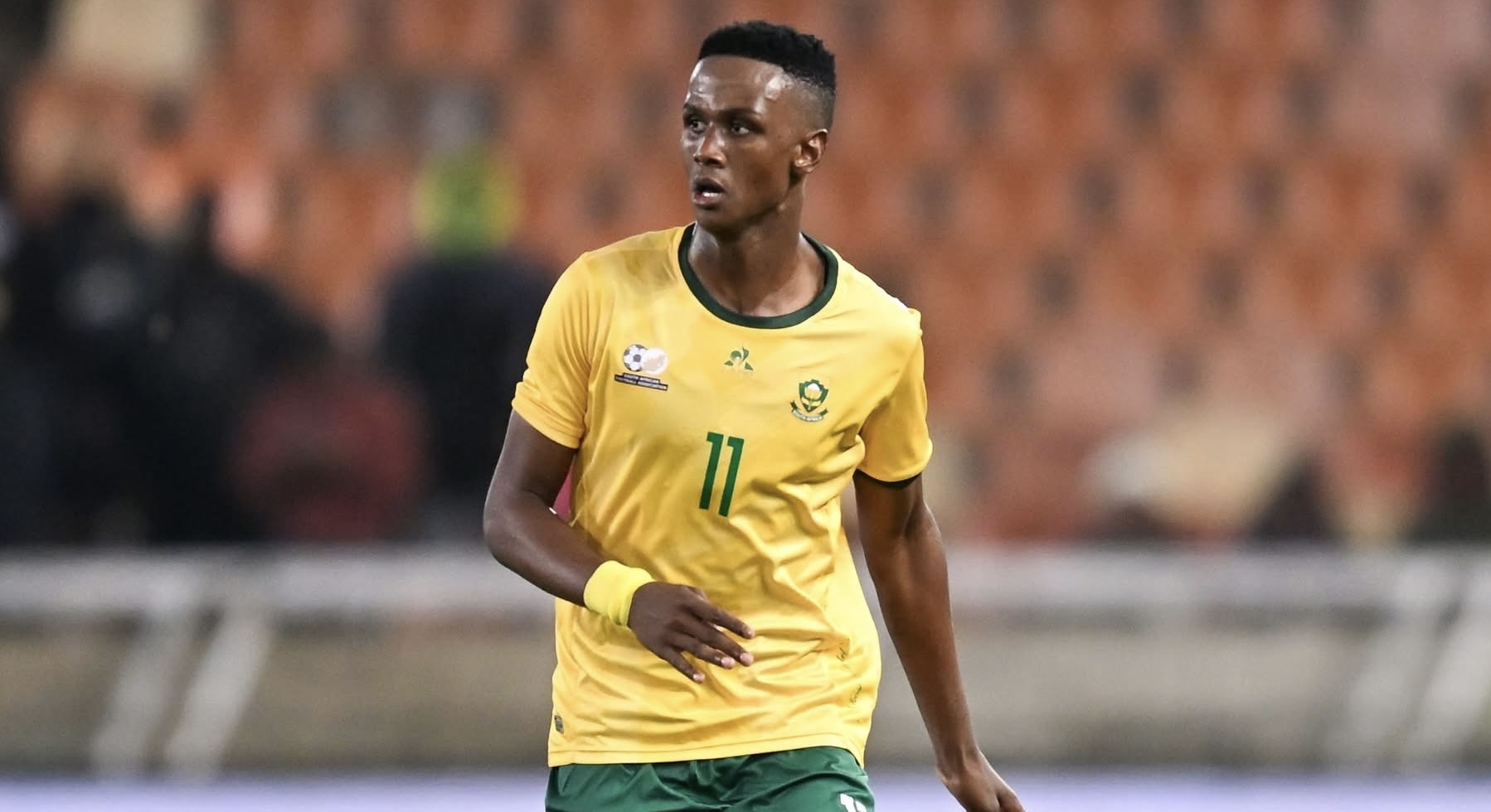TS Galaxy defender Khulumani Ndamane in action during the Bafana Bafana friendly match against Tanzania 