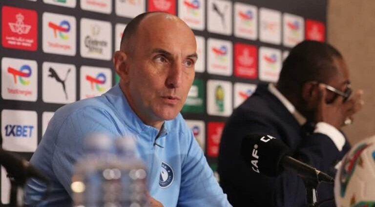 Pyramids FC head coach Krunoslav Jurčić addressing the media
