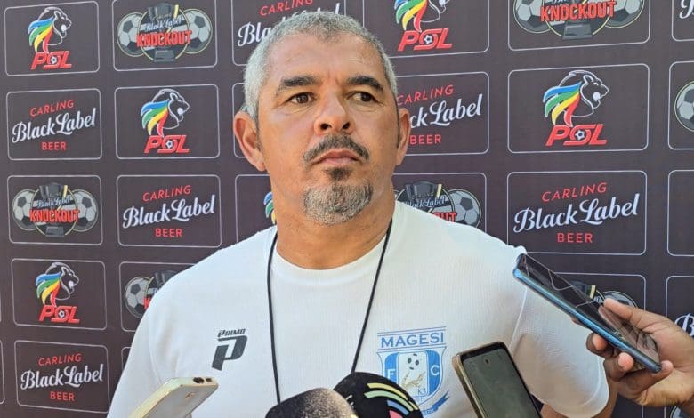 Clinton Larsen addressing the media before the Carling Knockout Final
