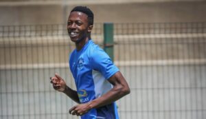 Richards Bay FC defender Lwandile Mabuya during the training session