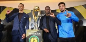 Mamelodi Sundowns during the CAF Champions League new trophy reveal