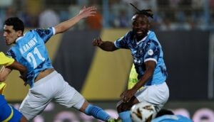 Mamelodi Sundowns in action against Pyramids FC in the CAF Champions League final
