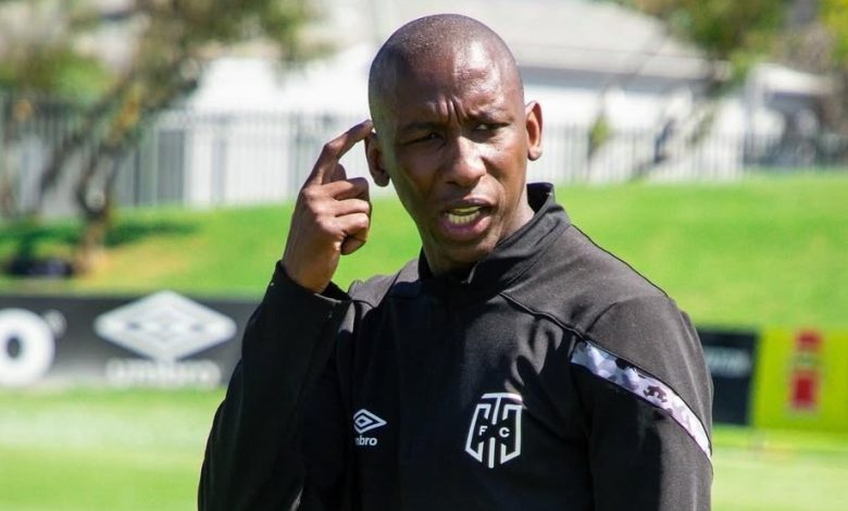 Mark Mayambela in Cape Town City FC colours