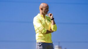 Mamelodi Sundowns coach Miguel Cardoso during the training session