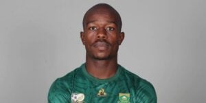 Orlando Pirates defender Nkosinathi Sibisi in Bafana Bafana colours
