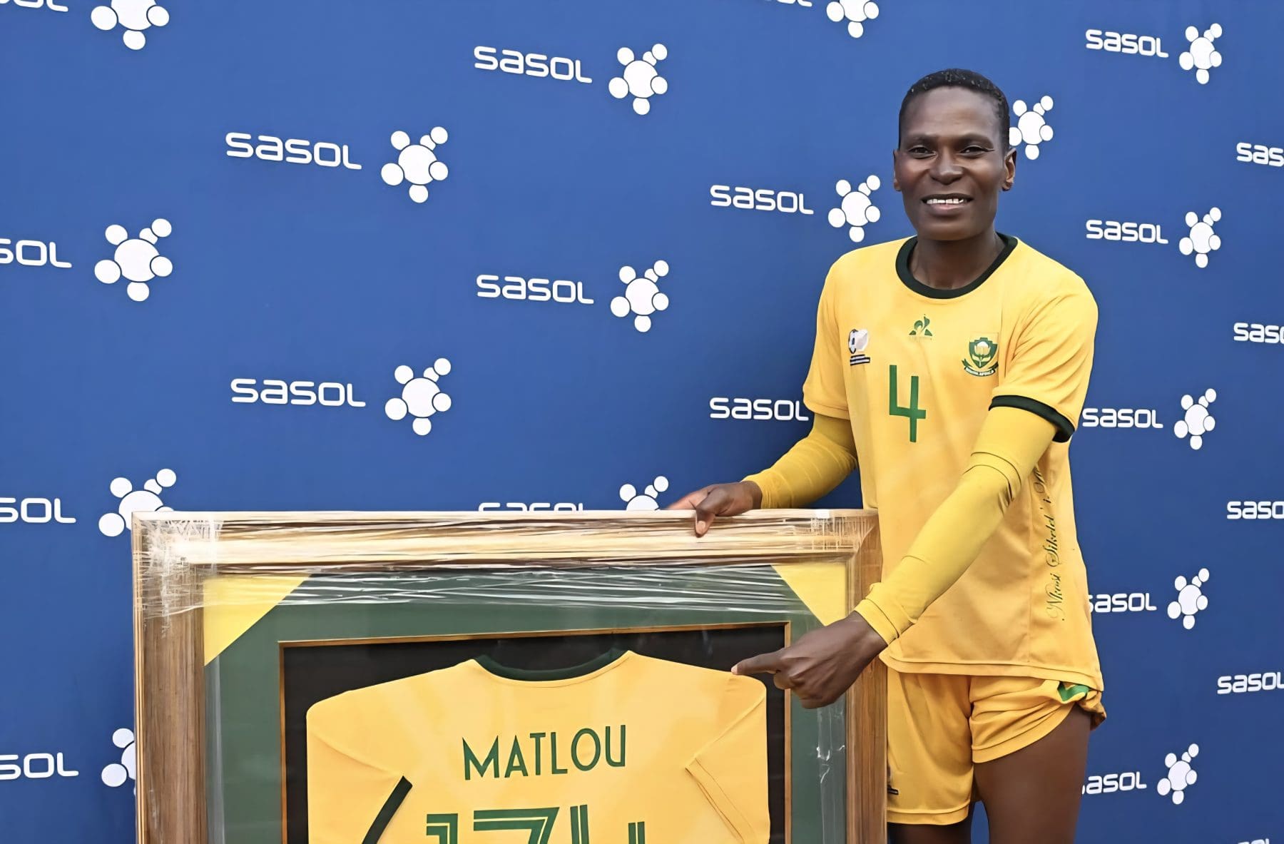 Noko Matlou after playing her last game for Banyana Banyana
