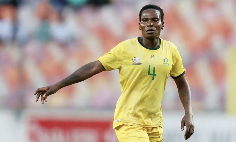 Noko Matlou in action for Banyana Banyana at the World Cup.