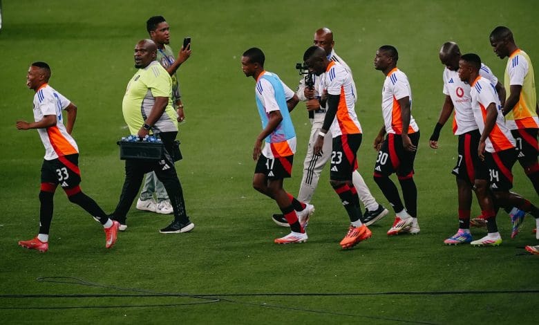 Orlando Pirates during warm-up session